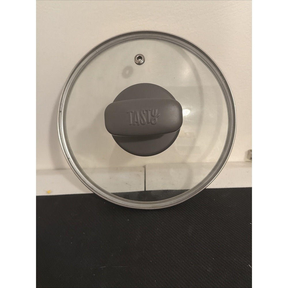 Tasty 6 1/8 Inch Replacement Tempered Glass Cooking Lid Grey Handle